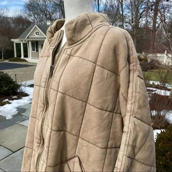 NWT Free People Quilted Dolman Jacket Bomber Oversized in Rose with Gold Zipper - Picture 9 of 13